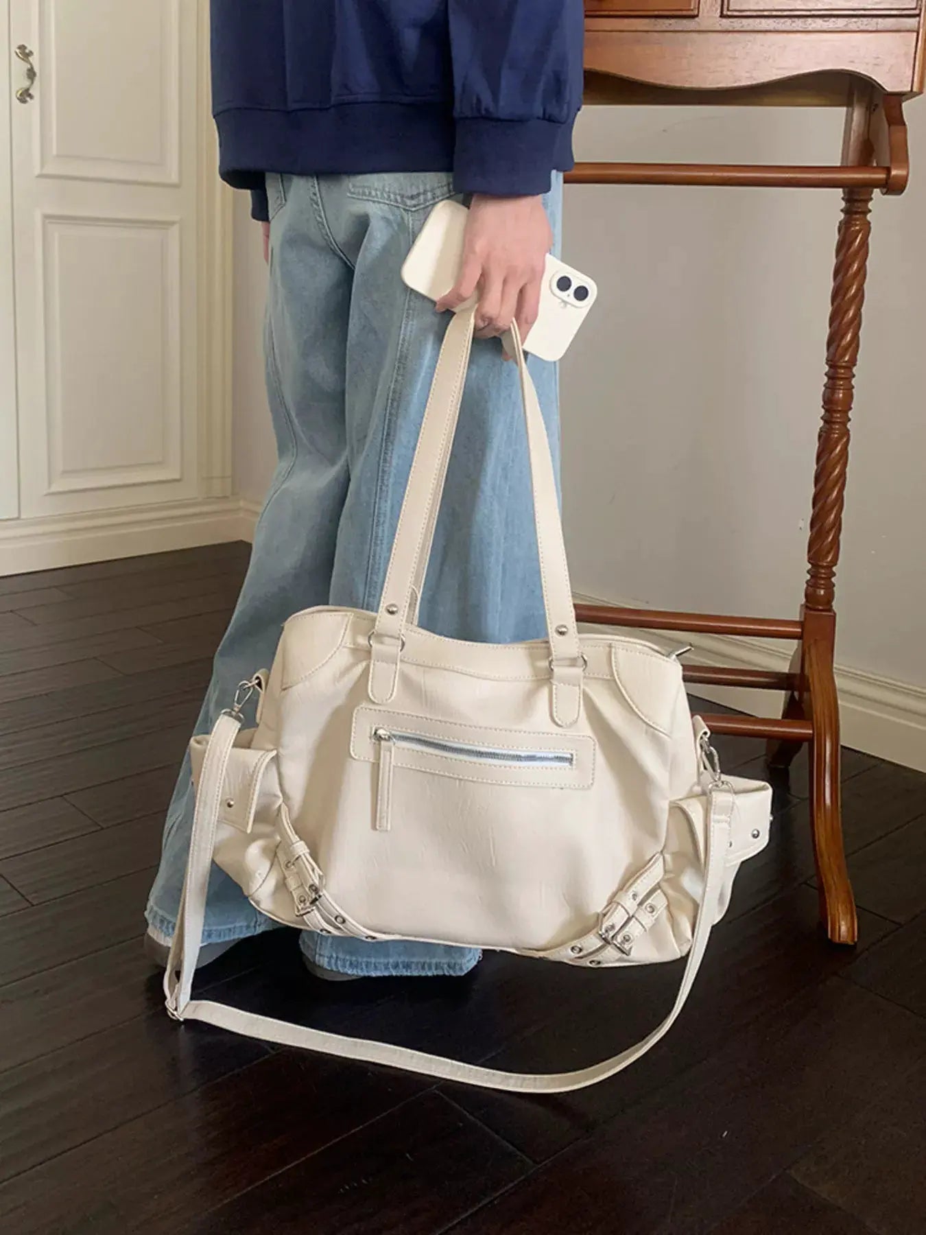 Rivet Decor Crossbody Bag by Partner Label