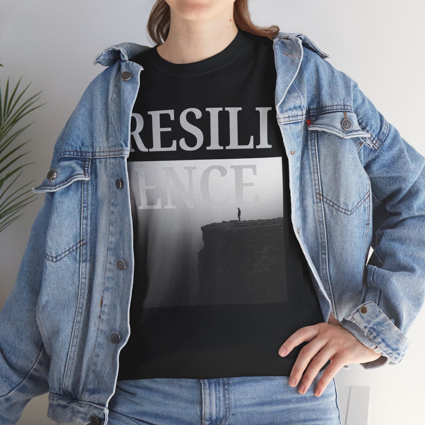 Resilience Graphic T Shirt | Minimalist Motivational Photo Print Unisex Tee