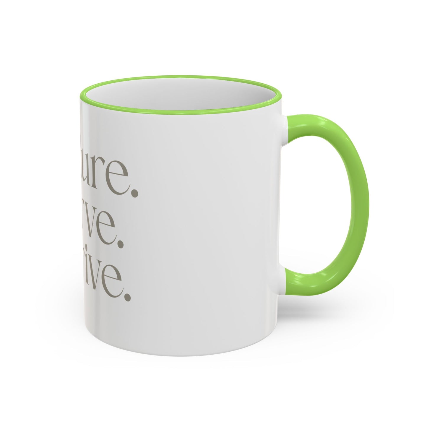 Endure. Serve. Thrive. Accent Rim Ceramic Mug
