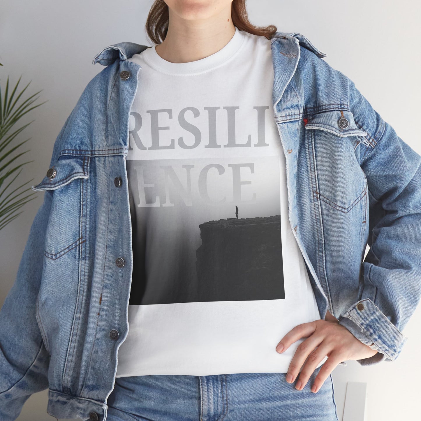 Resilience Graphic T Shirt | Minimalist Motivational Photo Print Unisex Tee