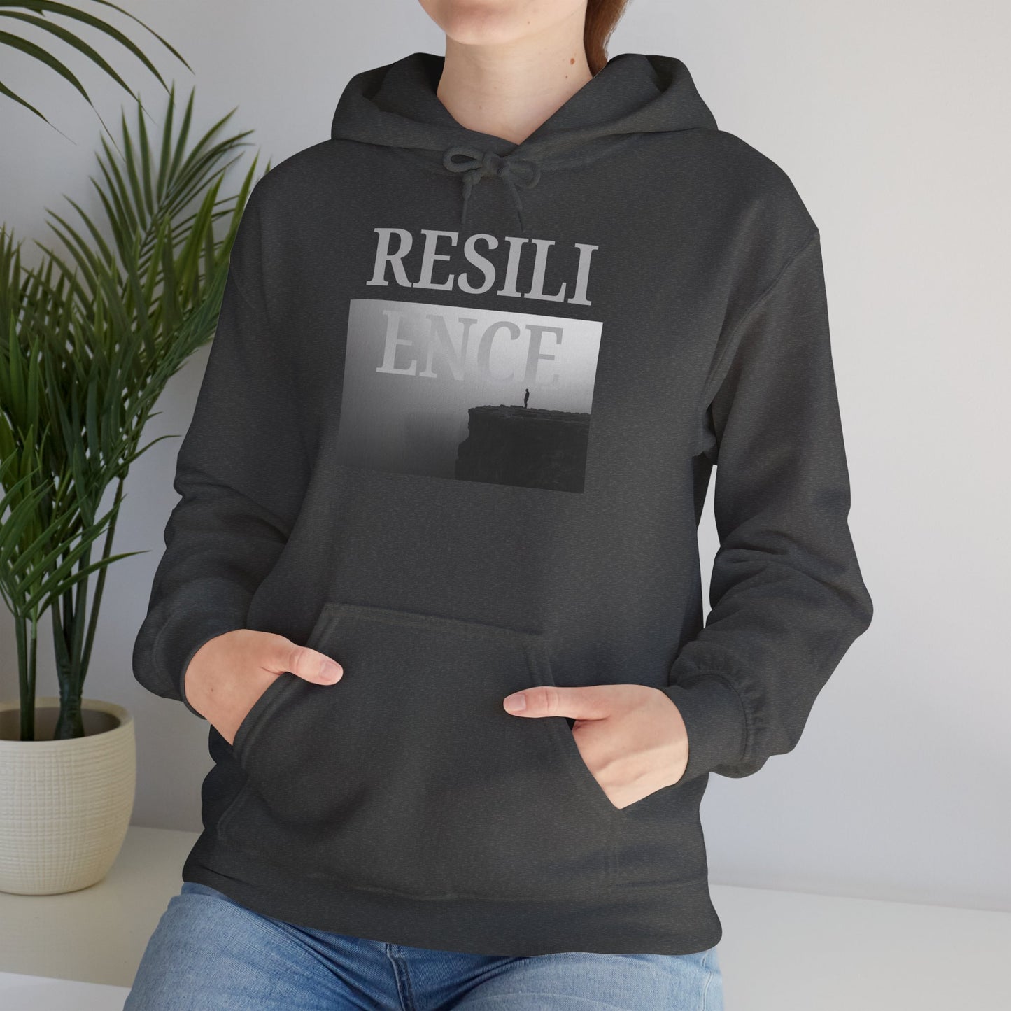 Resilience Hoodie — Minimalist Monochrome Photo Pullover