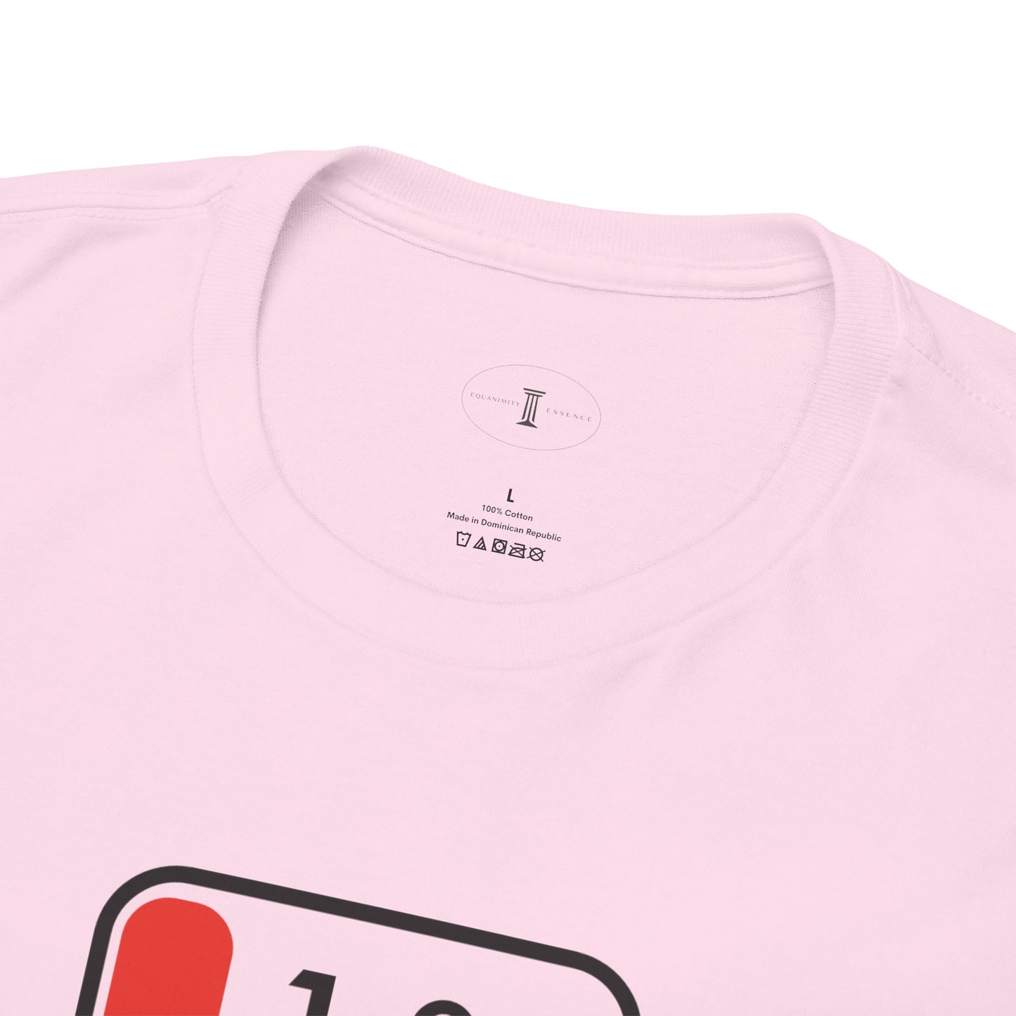 Low Battery Graphic T Shirt | Minimalist Battery Icon Unisex Casual Tee