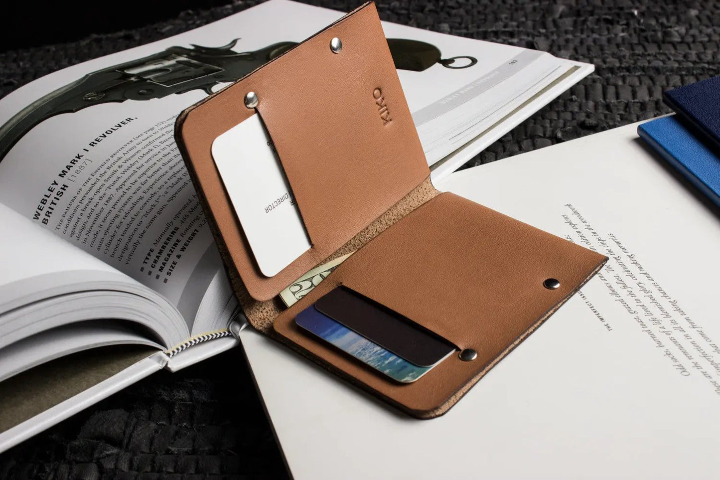 Unstitched Leather Twofold Wallet by Kiko