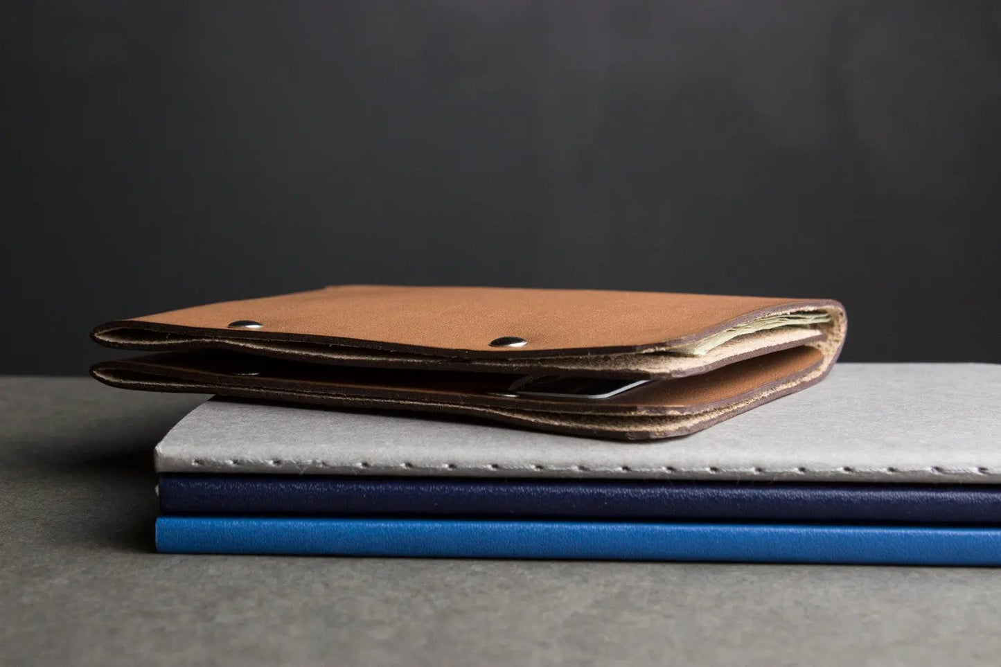 Unstitched Leather Twofold Wallet by Kiko