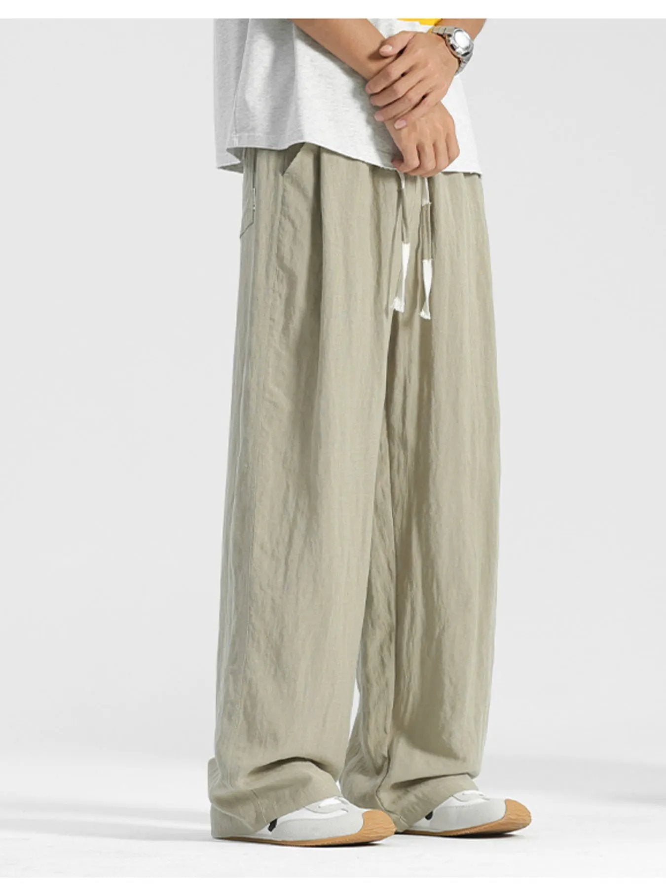 Men's Plus Size Loose Fit Drawstring Pants by Partner Label