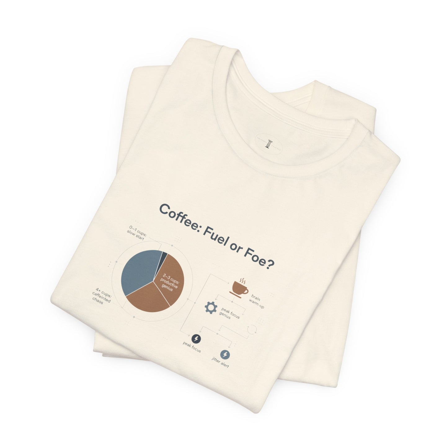 Coffee: Fuel or Foe? Tee | Chart Humor Minimal Diagram T-Shirt