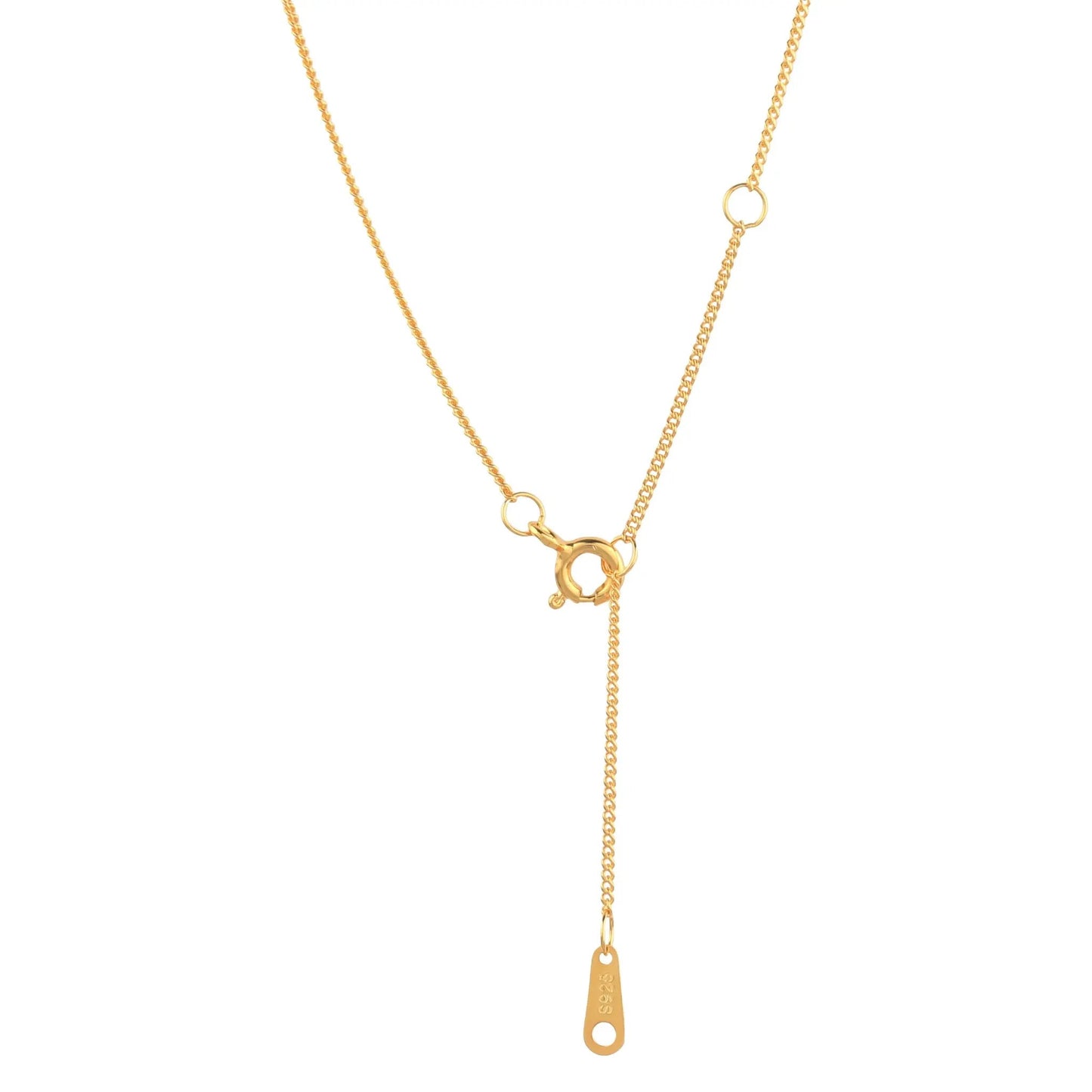 14K Gold Plated Two Circle Interlocking Pendant Necklace by Nichestar