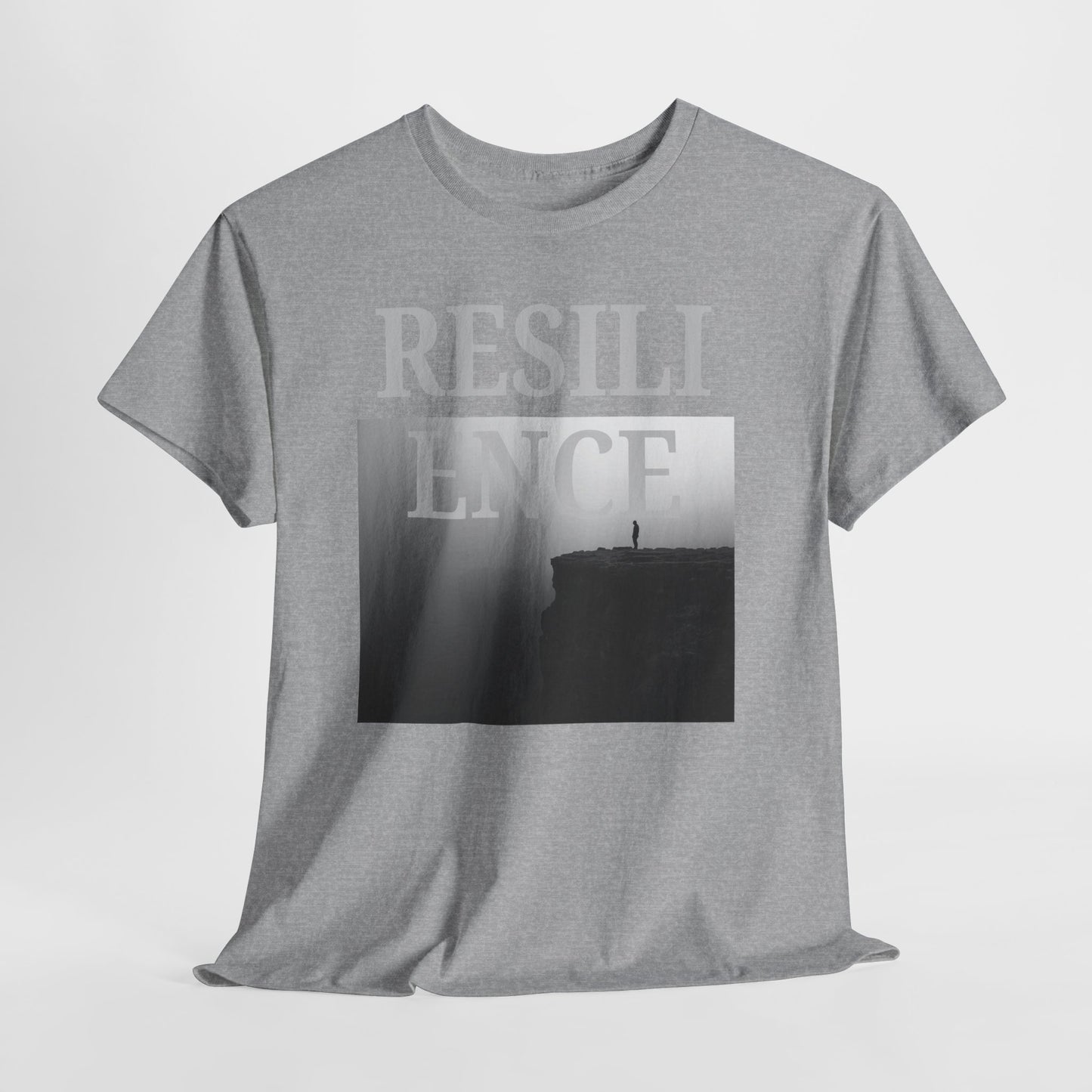 Resilience Graphic T Shirt | Minimalist Motivational Photo Print Unisex Tee