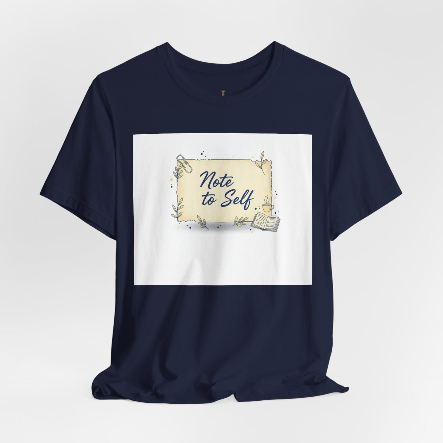 Note to Self paper note tee | post‑it reminder, handwritten analogue aesthetic