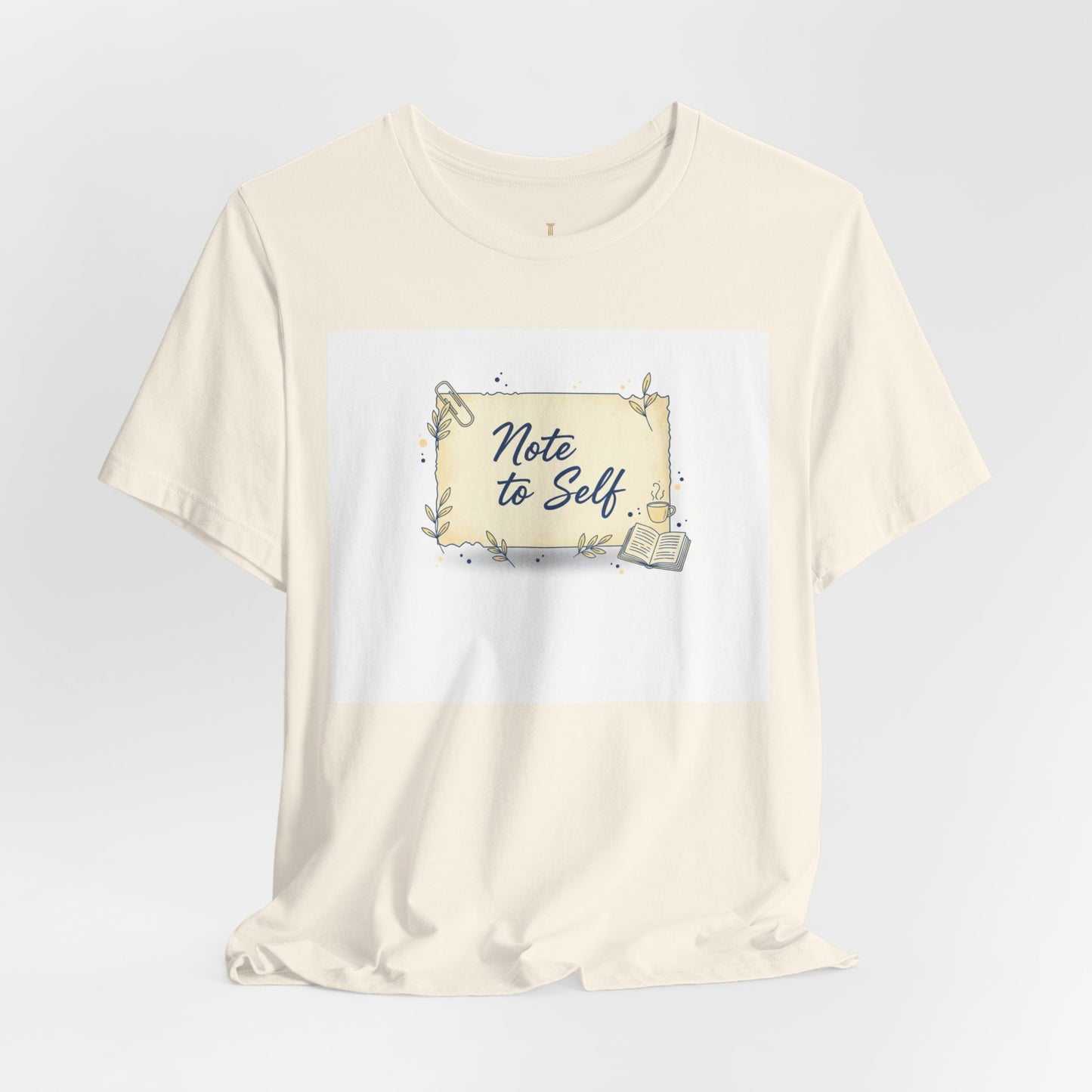Note to Self paper note tee | post‑it reminder, handwritten analogue aesthetic