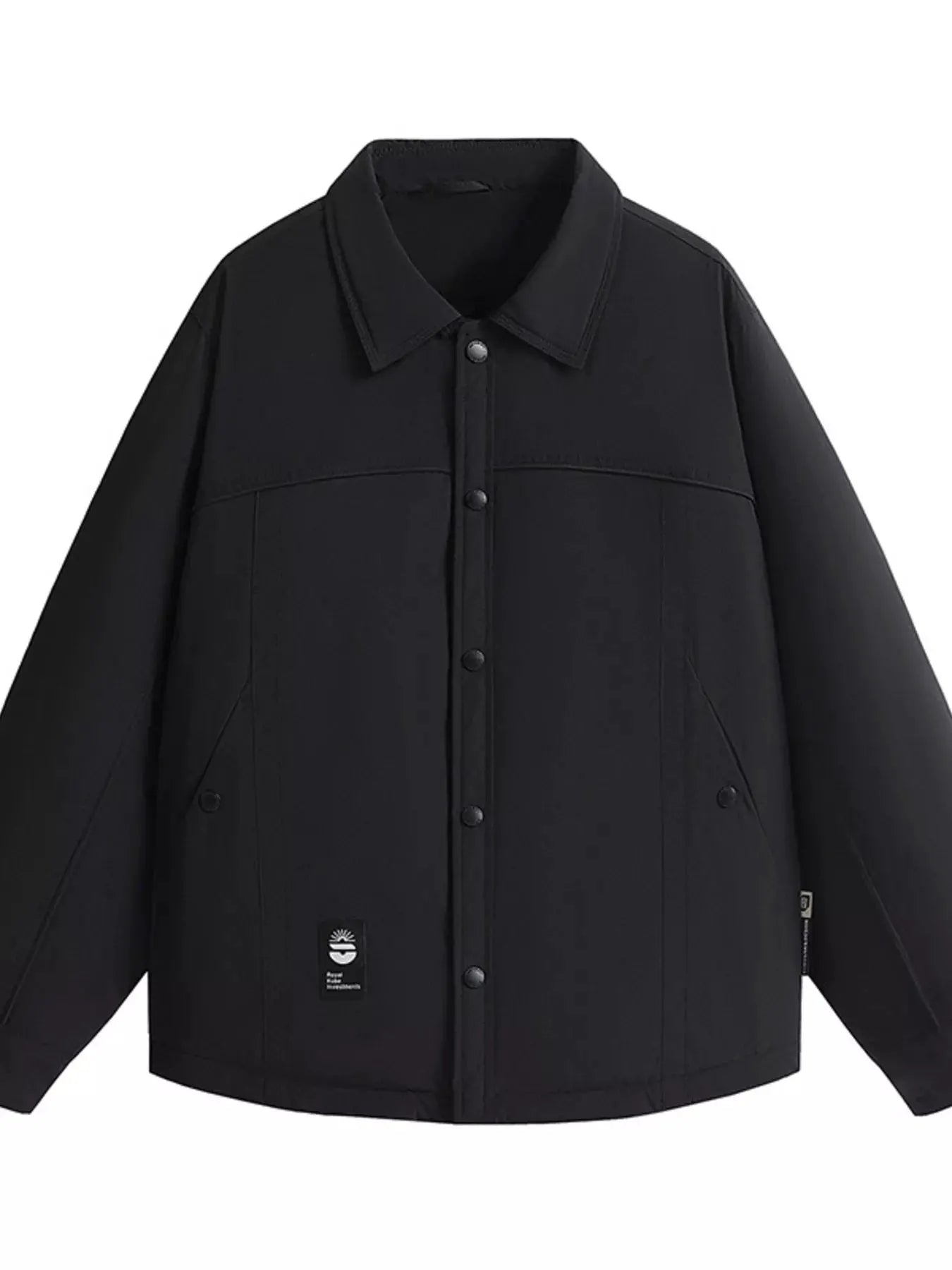 Men's Plus Size Casual Snap-Down Lightweight Jacket by Partner Label