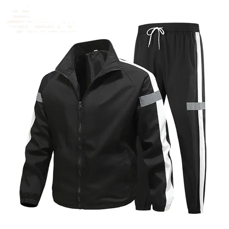 Men’s Breathable Reflective Running Tracksuit Set for Training by Vimost Shop