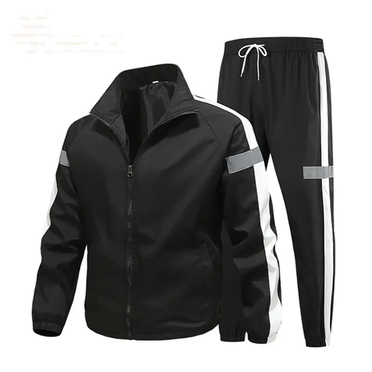 Men’s Breathable Reflective Running Tracksuit Set for Training by Vimost Shop