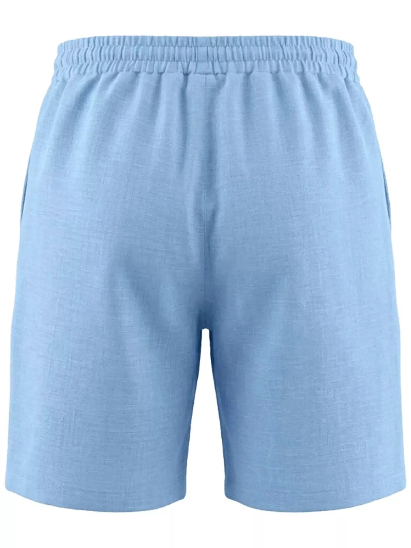Men's Full Size Linen Blend Drawstring Shorts Plus Size by Partner Label