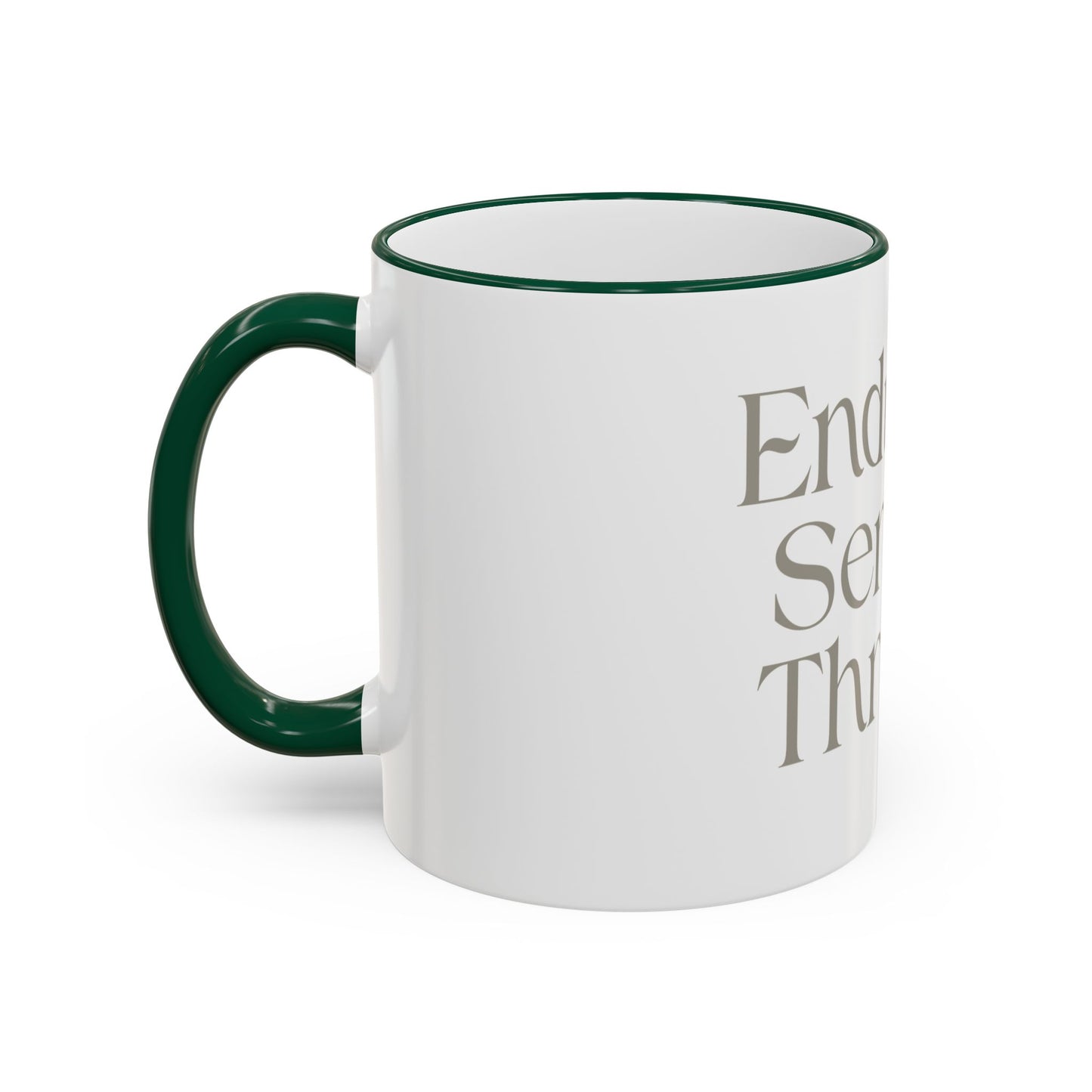 Endure. Serve. Thrive. Accent Rim Ceramic Mug