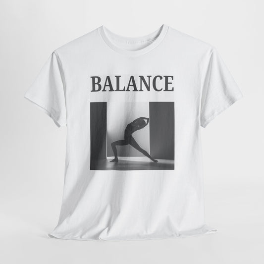Balance Yoga T Shirt | Minimal Meditation Pose Graphic Unisex Tee
