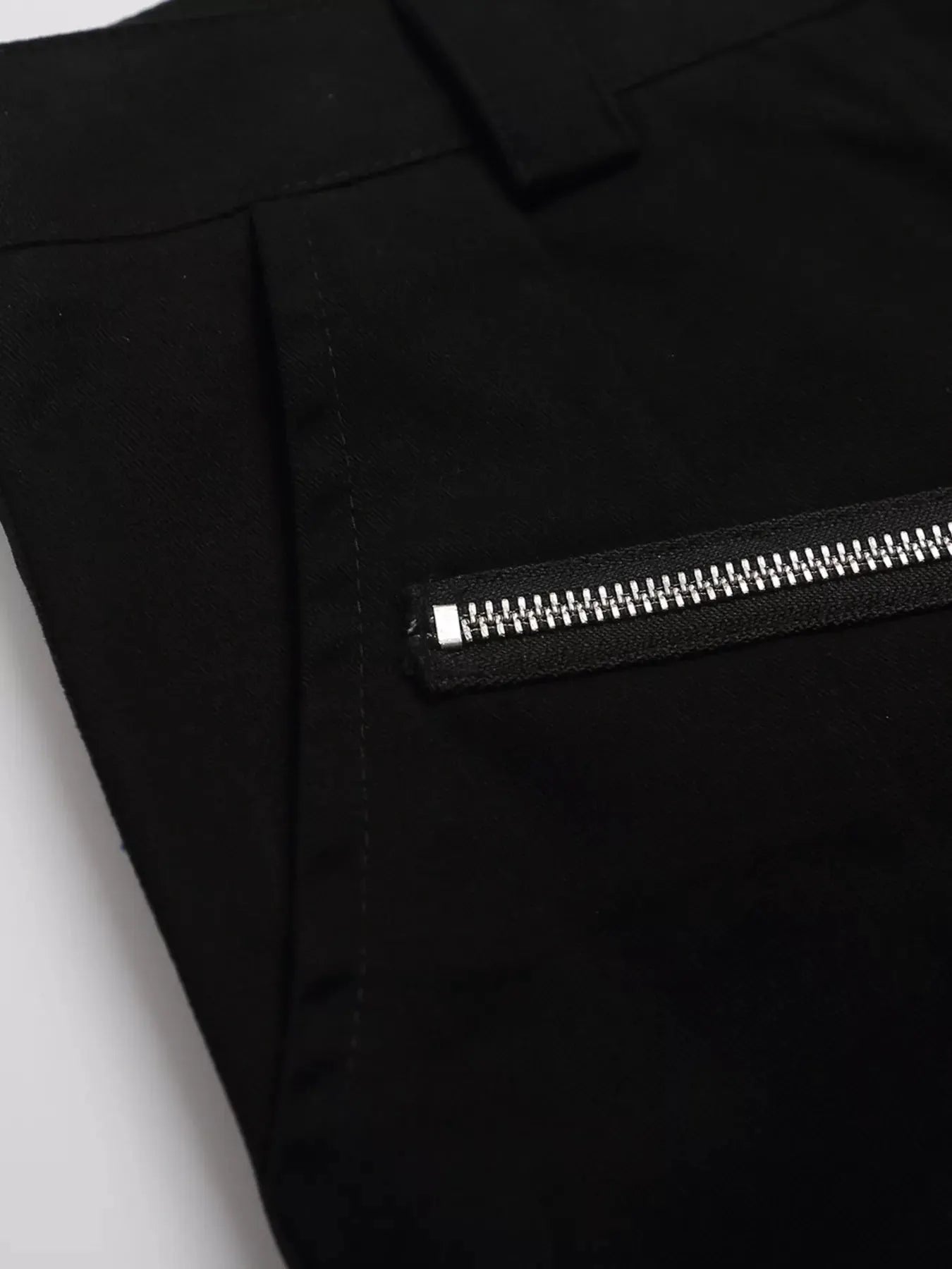 Men's Zipper Detail Wide Leg Capris by Trendsi