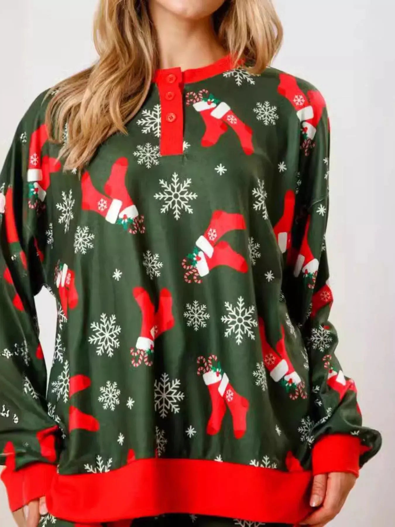 Christmas Long Sleeve Top and Pants Lounge Set by Partner Label