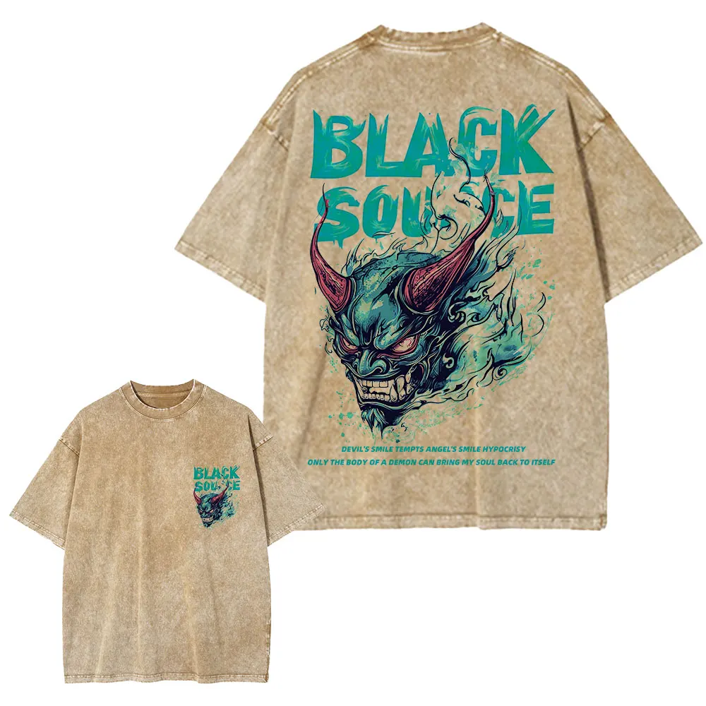 Devil Graphic Oversized T-Shirt Cotton Harajuku Gothic Streetwear-3