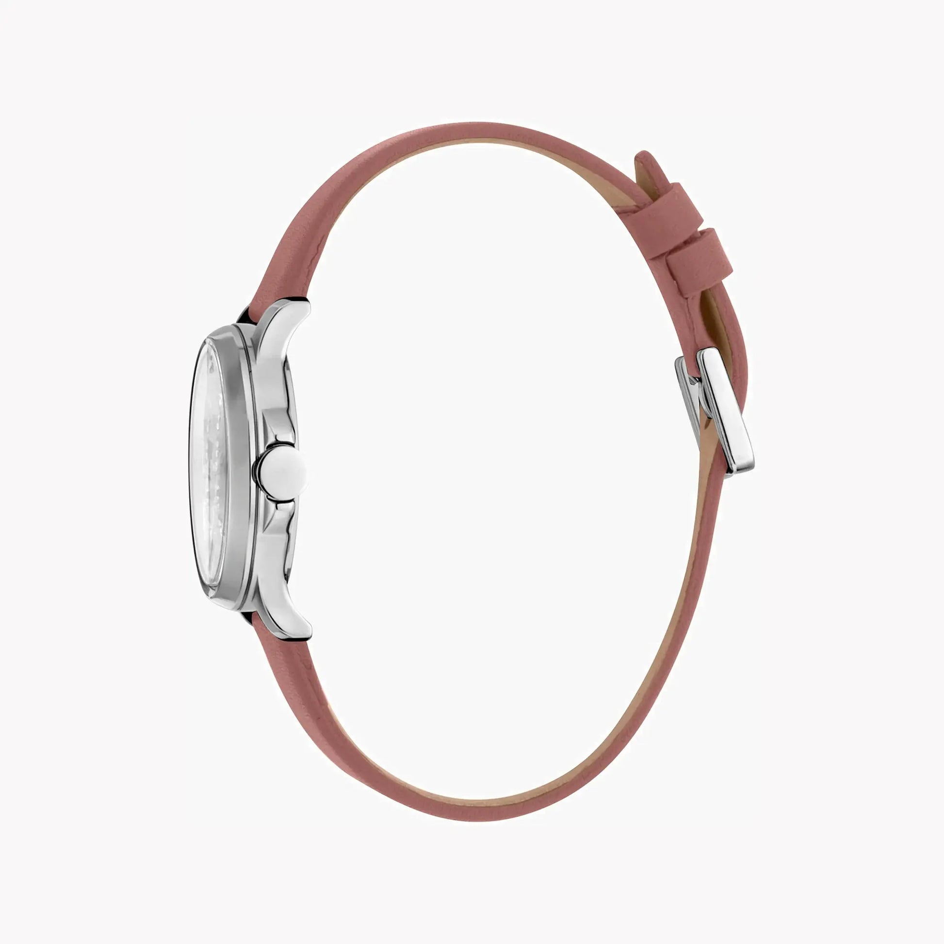 Esprit Women's Rose Leather Watch, Silver Dial | Es1l170m0045 by ESPRIT