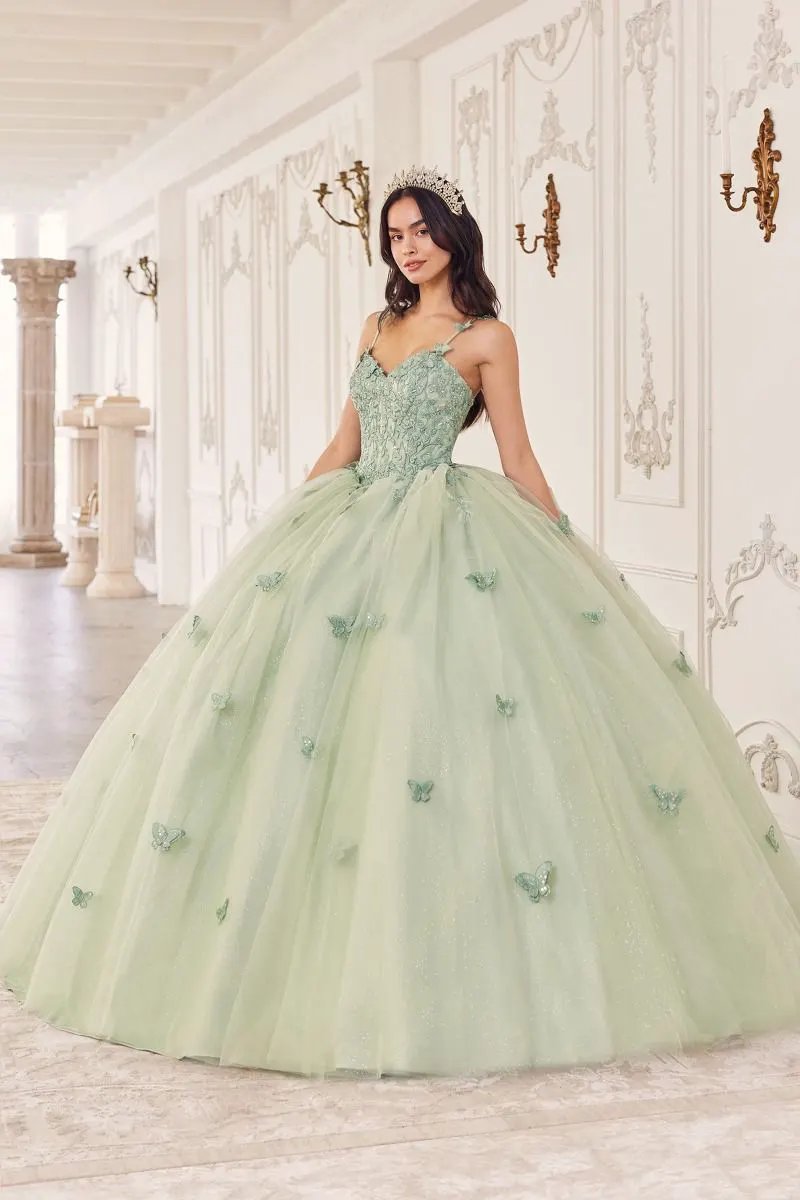 Sage Layered Tulle Ball Gown by Tux-USA