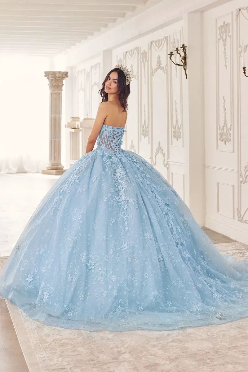 Floral Quinceanera Ball Gown With Cape by Tux-USA