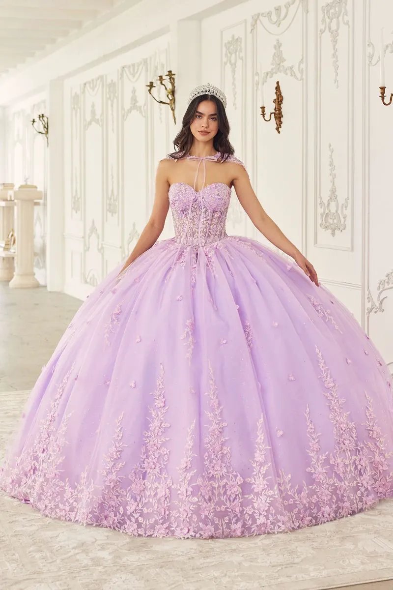 Strapless Quinceanera Ball Gown With Removable Caplet by Tux-USA