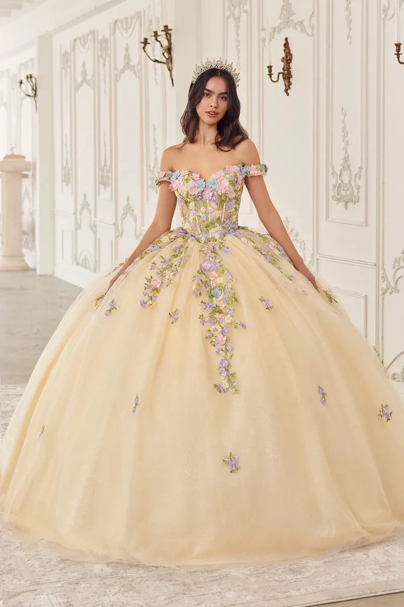 Multi Colored Floral Ball Gown by Tux-USA