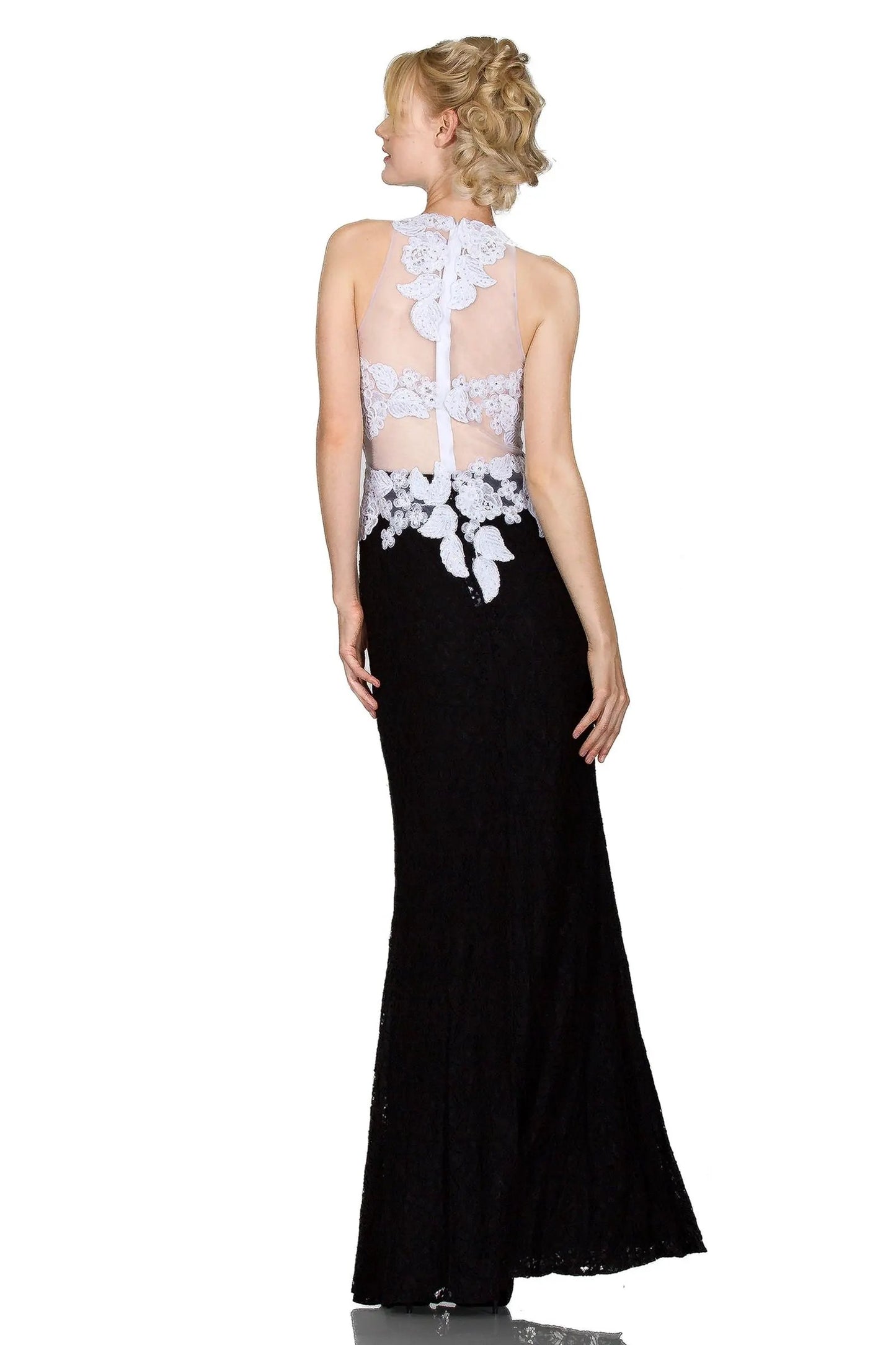 Beaded Lace Sheath Dress by Tux-USA
