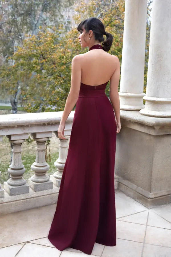 Senya Halter Backless Mermaid Dress with Side Slit by Ceylan Bcn