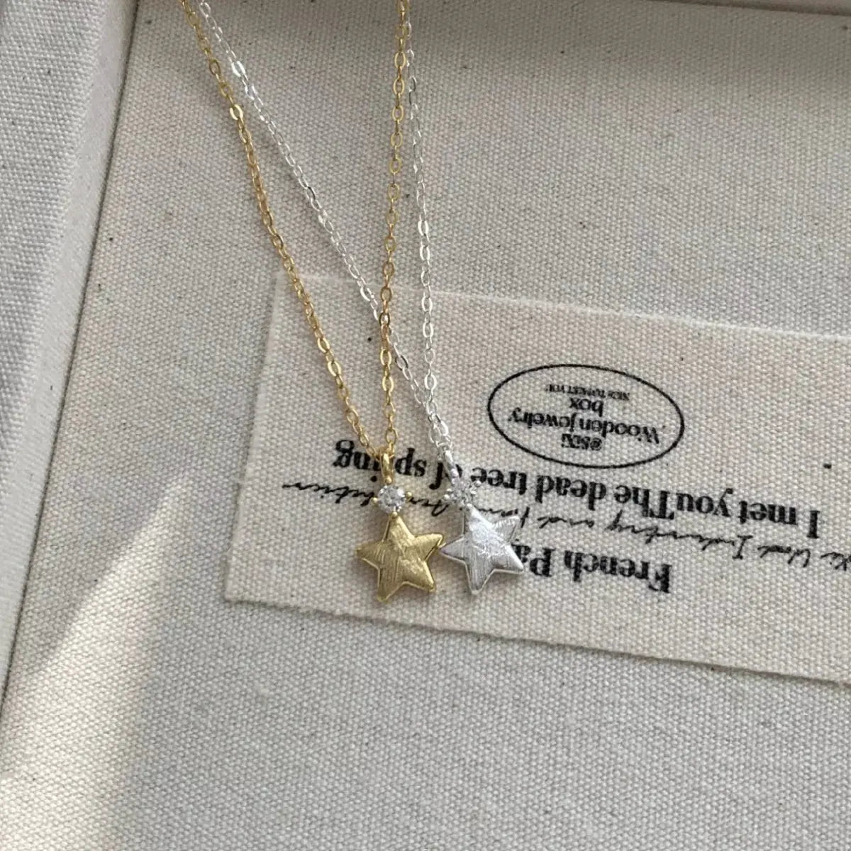 925 Sterling Silver Star Pendant Necklace by Partner Labels