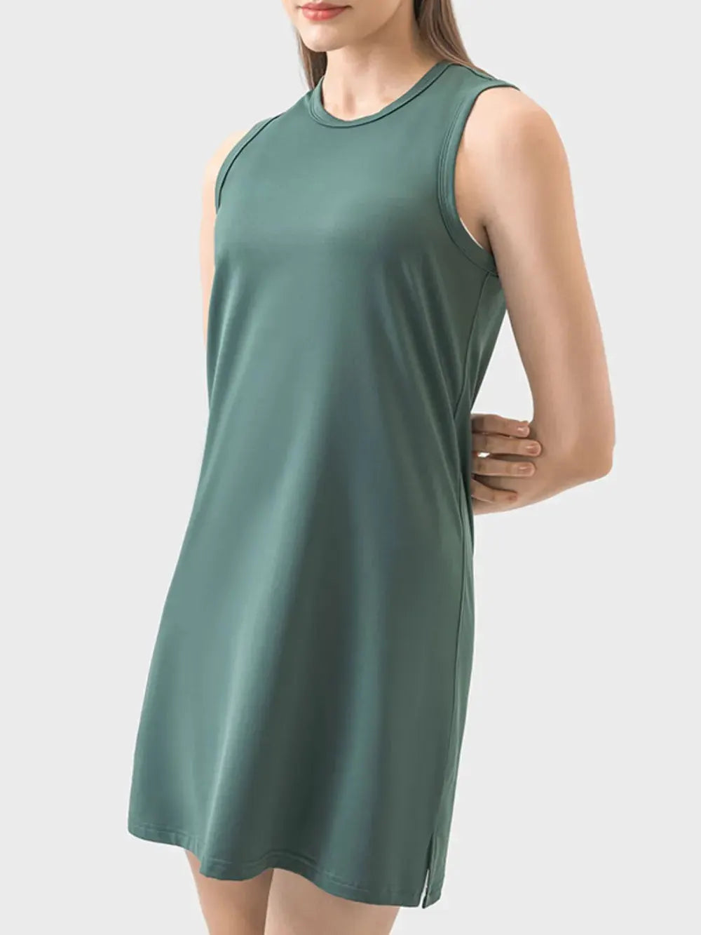 Millennia Round Neck Sleeveless Active Dress by Millennia