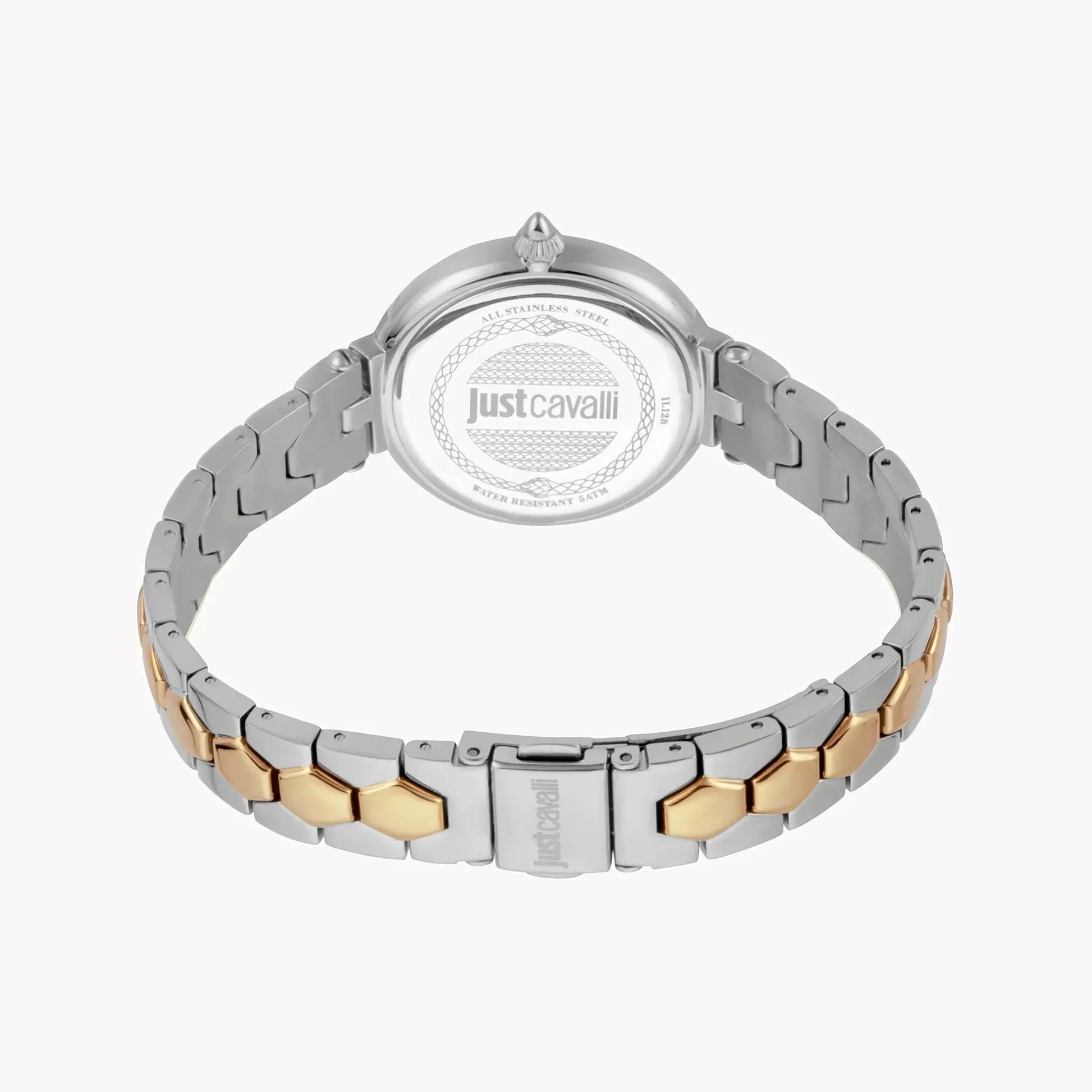 Just Cavalli Women's Silver & Gold Watch, White Dial | Jc1l128m0595 by JUST CAVALLI