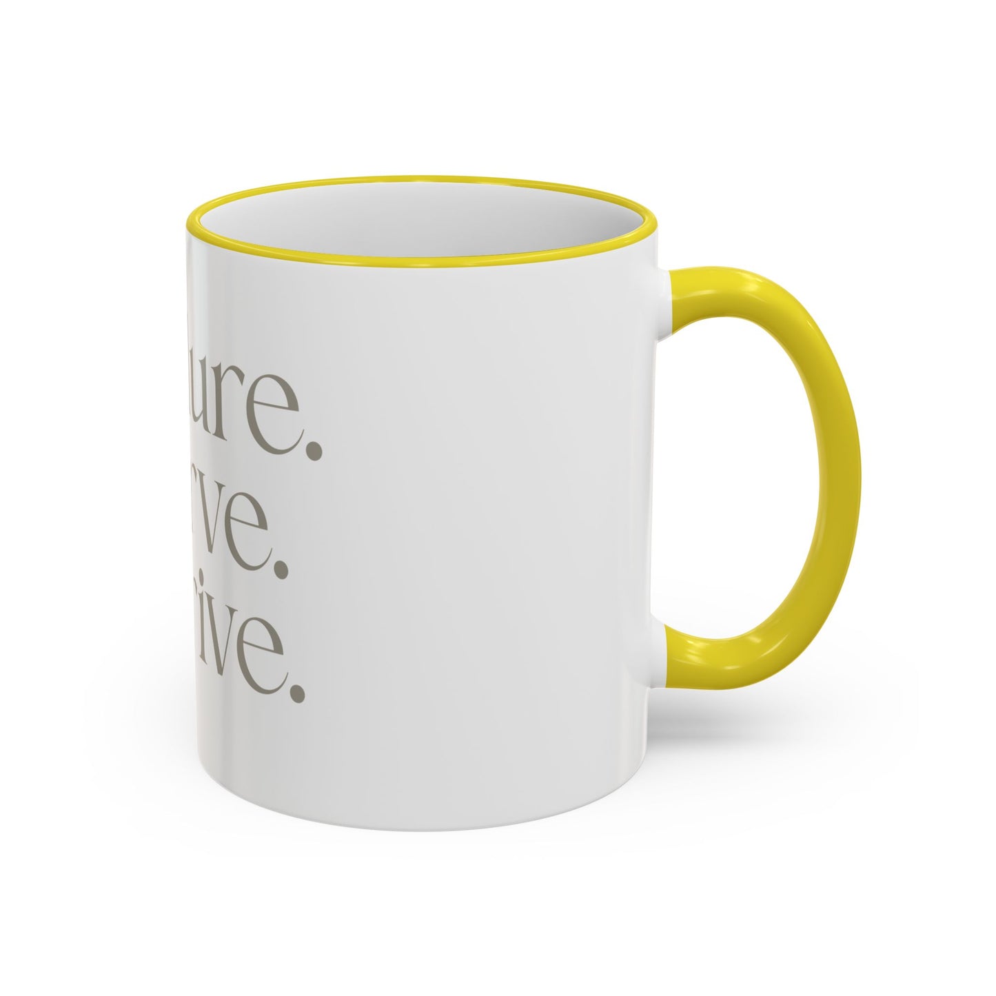 Endure. Serve. Thrive. Accent Rim Ceramic Mug