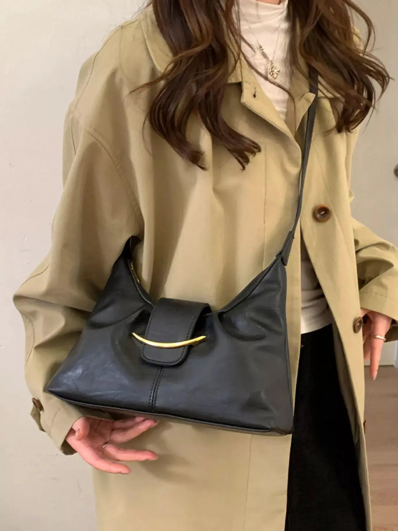 Buckle Adjustable Strap Crossbody Bag by Partner Label