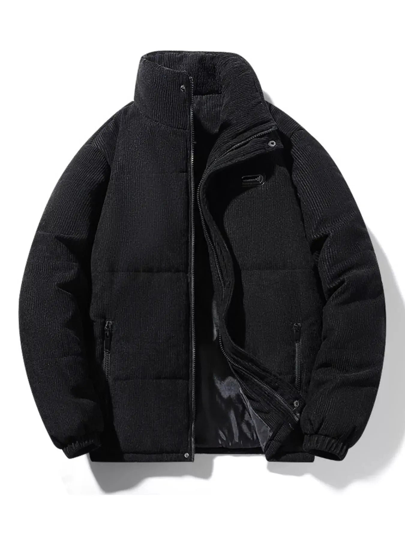 Men's Plus Size Corduroy Padded Winter Coat by Partner Label