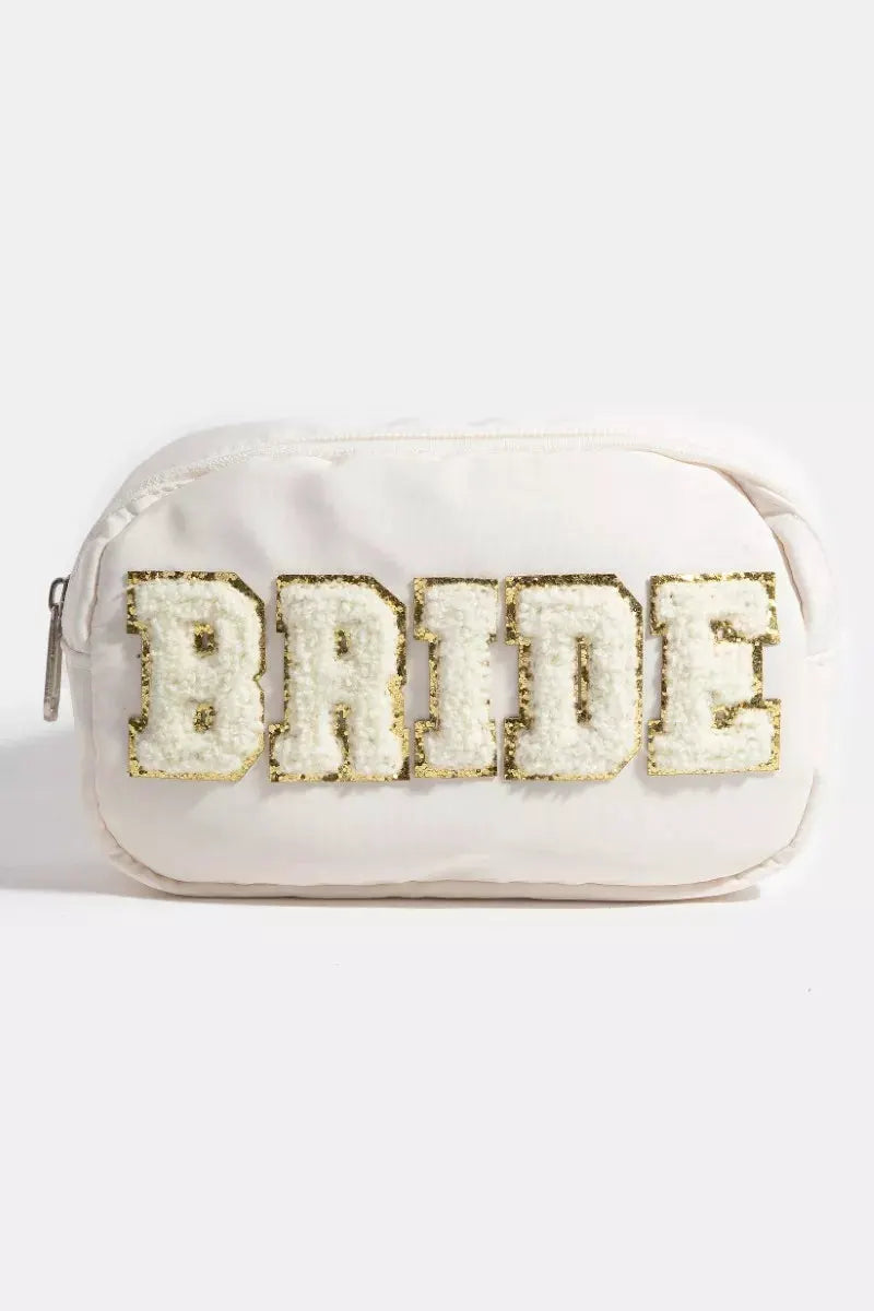 Fame Fuzzy Glitter Bride Crossbody Bag by Fame