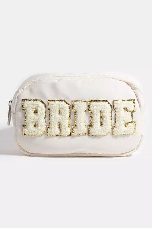 Fame Fuzzy Glitter Bride Crossbody Bag by Fame