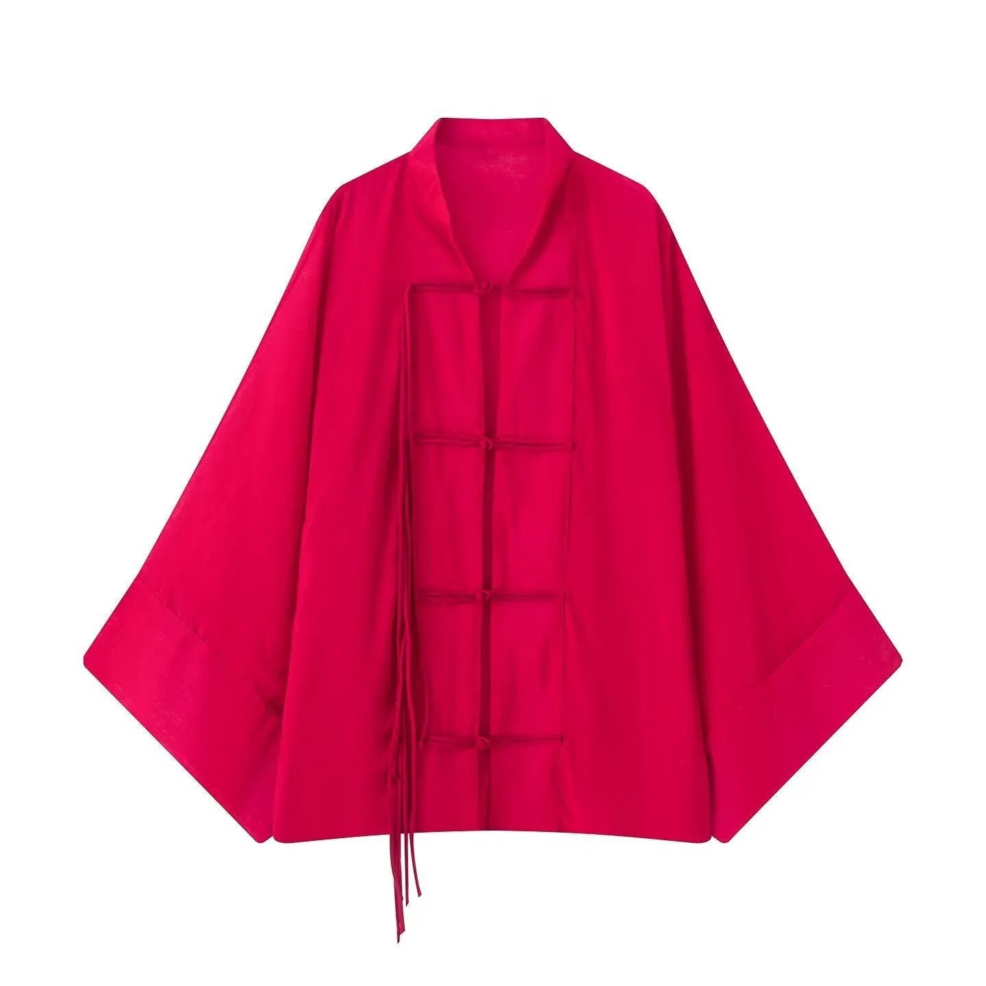 Women's Magenta Knot-Closure Kimono Jacket BYMANYC ® New York CONTEMPORARY VIBRANT MODERN FASHION - New Collection by BYMANYC ® New York