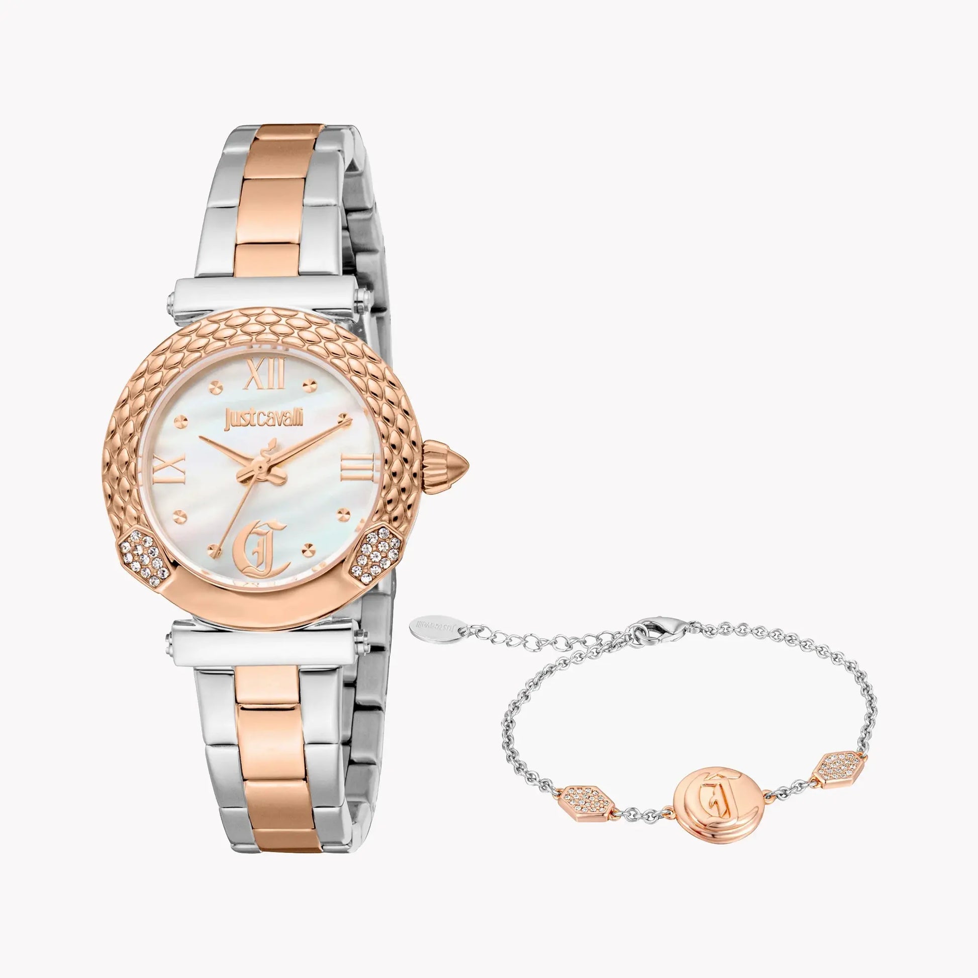 Just Cavalli Women's Two-Tone Watch, White Dial | Jc1l332m0085 by JUST CAVALLI