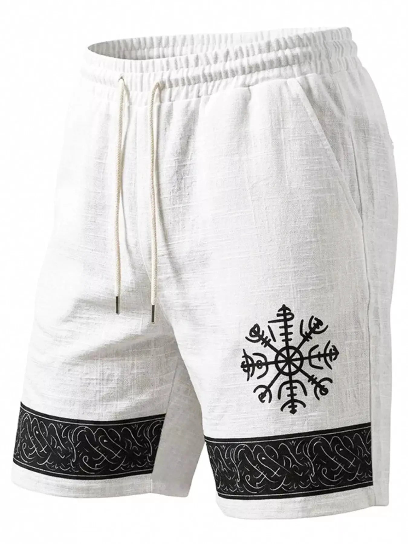 Men's Full Size Linen Blend Drawstring Shorts Plus Size by Partner Label