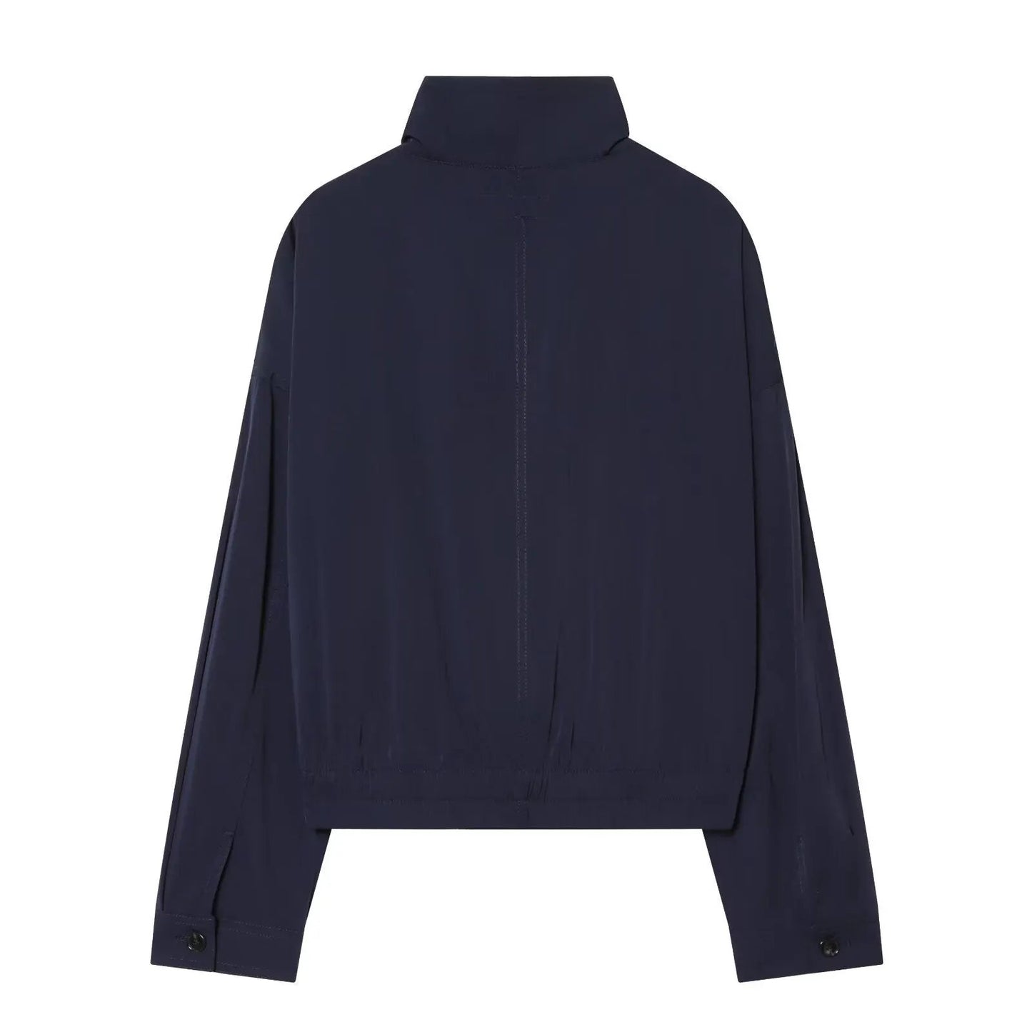Women's Jacket Navy Blue Utility BYMANYC ® New York SOHO NAVY HIGH COLLAR BOMBER - New Collection by BYMANYC ® New York