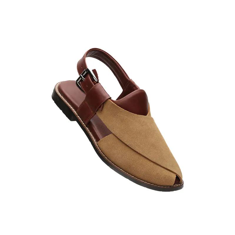 Juan Loco Men's Suede Leather Peshawari Chappal Sandals by Inland Leather