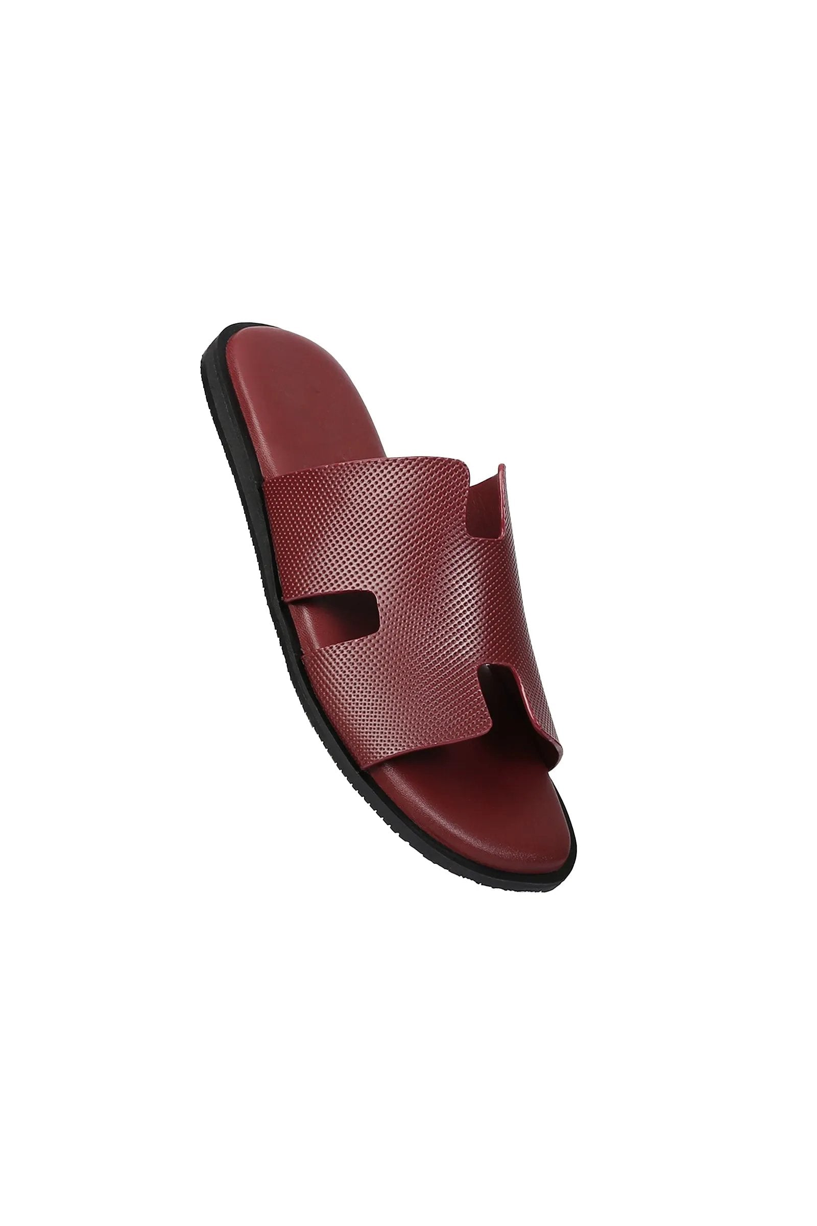 Wesley Men's H Dotted Style Leather Slipper by Inland Leather Co