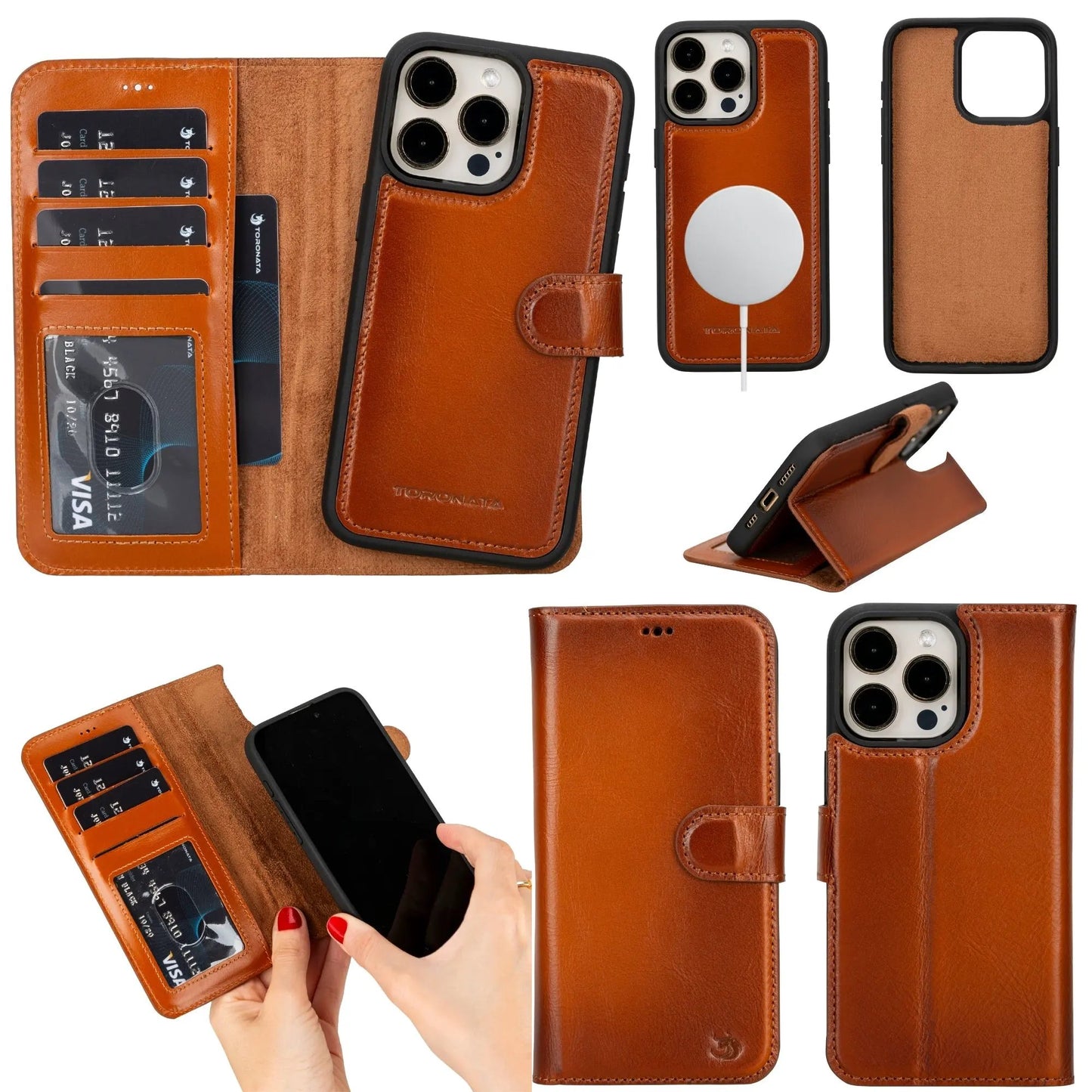 Casper Leather iPhone 14 Pro Max Wallet Case | MagSafe by TORONATA