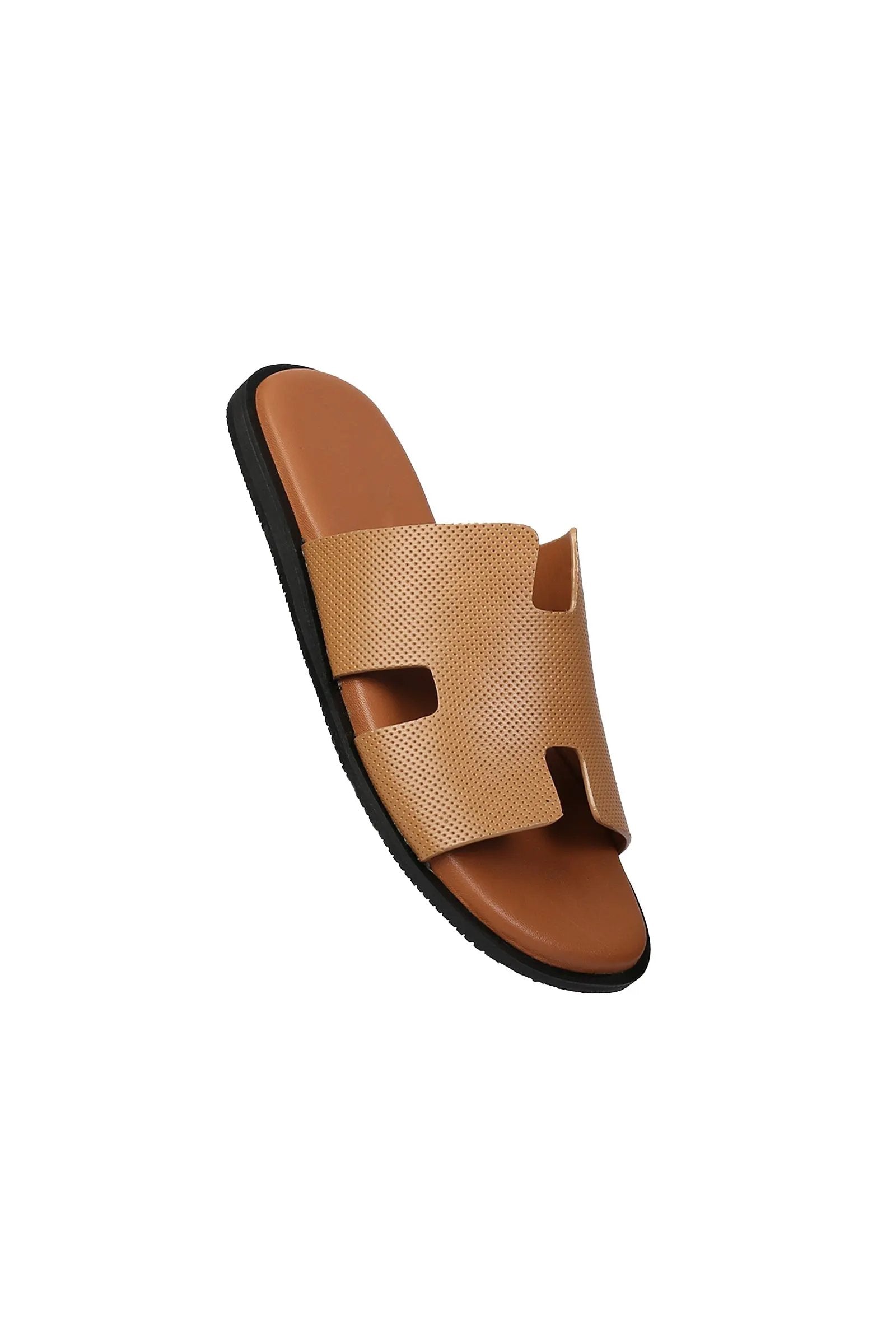 Wesley Men's H Dotted Style Leather Slipper by Inland Leather Co