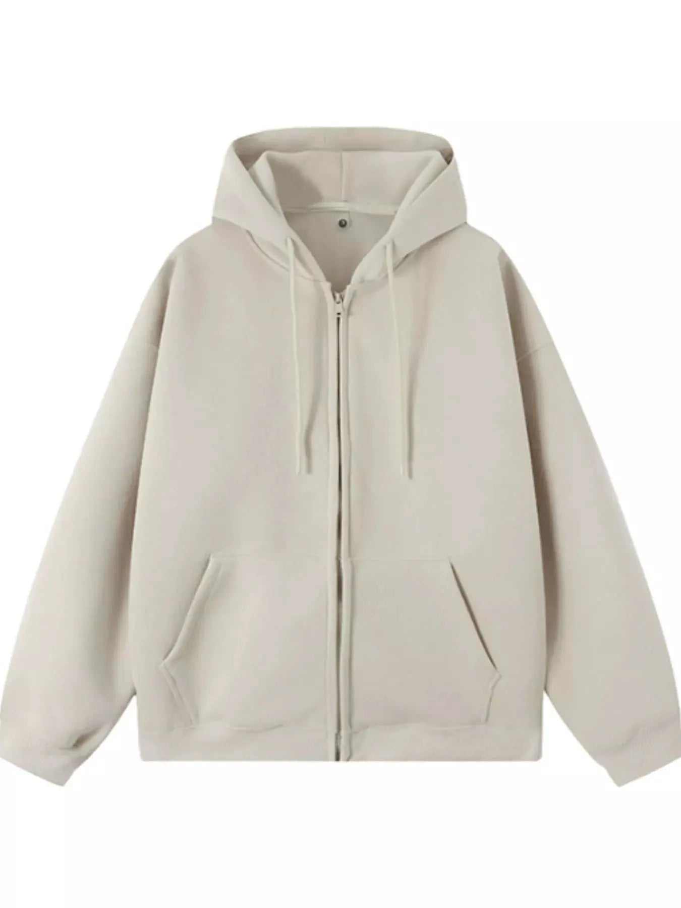 Men's Casual Loose Fit Zip-Up Hoodie by Partner Label