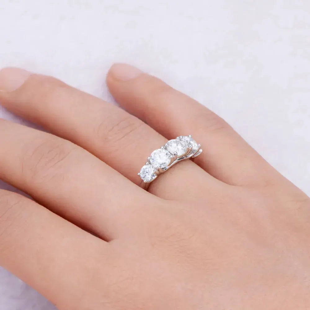 3.6 Carat Moissanite 925 Sterling Silver Ring by Partner Label