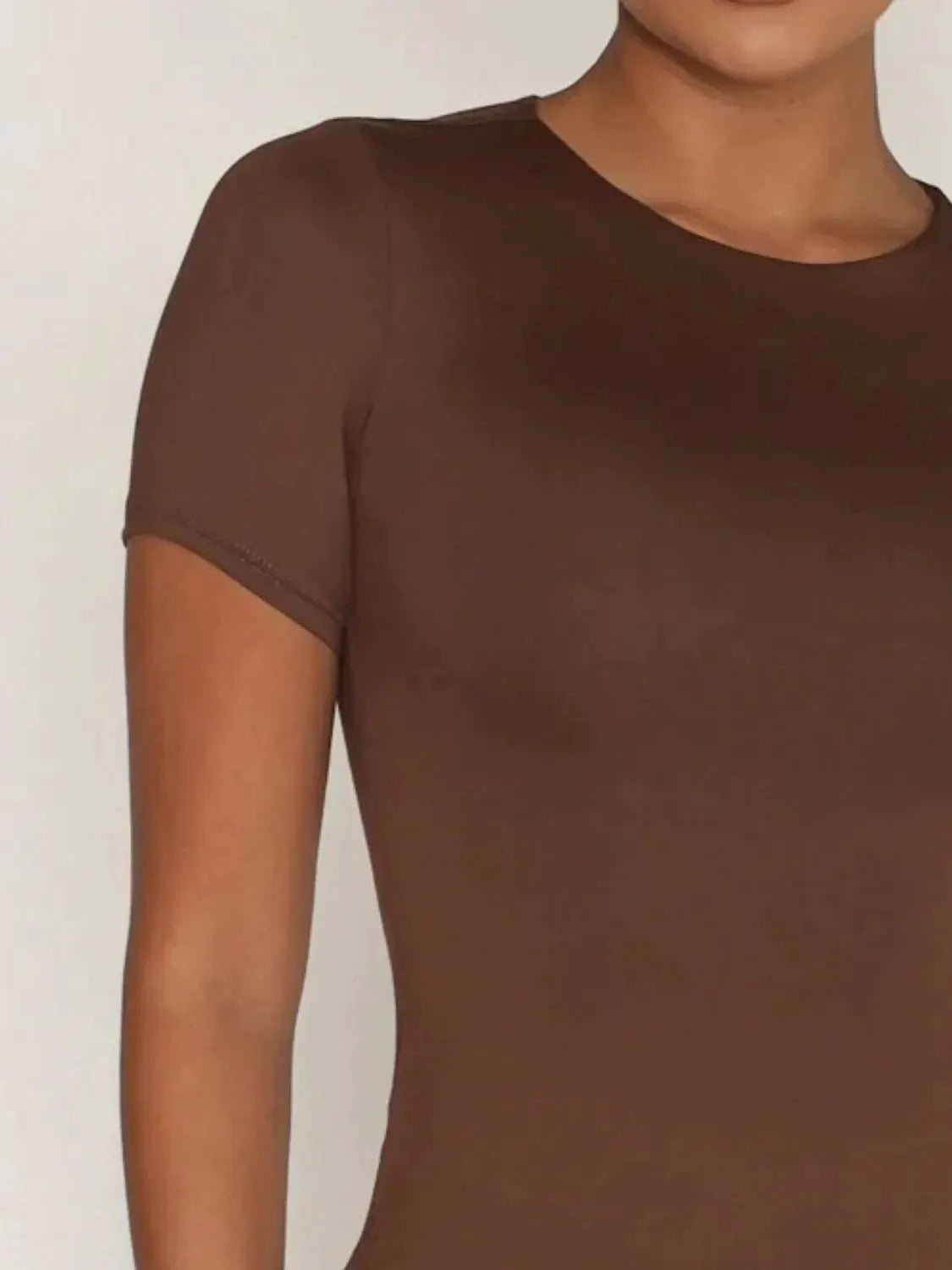 Round Neck Short Sleeve Swim Top by Partner Label