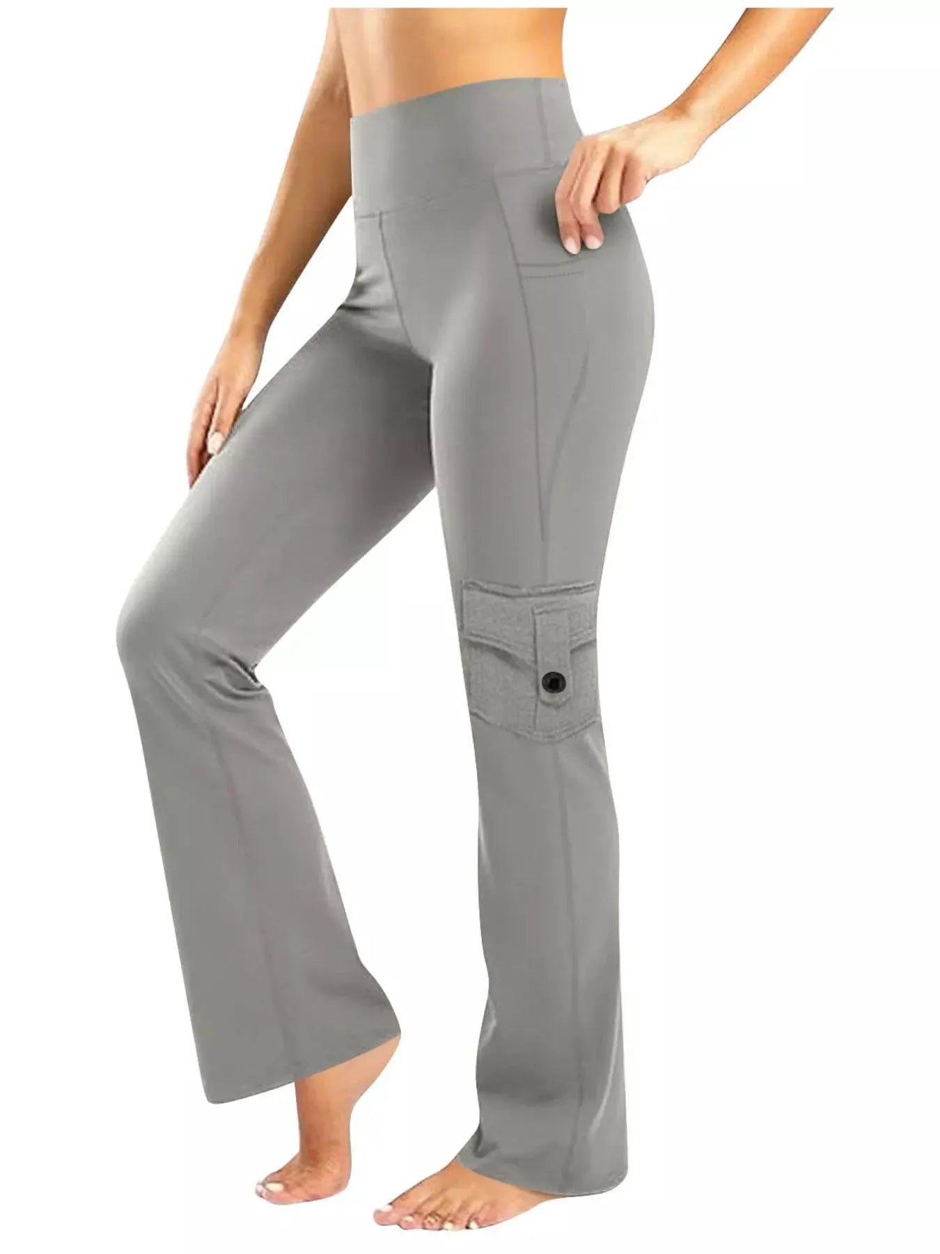High-Waisted Yoga Pants with Pockets by Partner Label